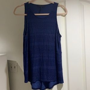BCBG Maxazria Navy and Black Tunic w/ open back